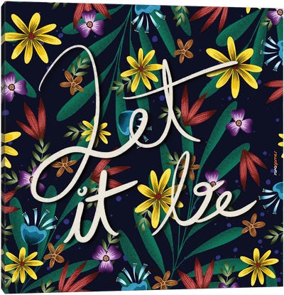 Let It Be Floral Canvas Art Print - Rafael Gomes