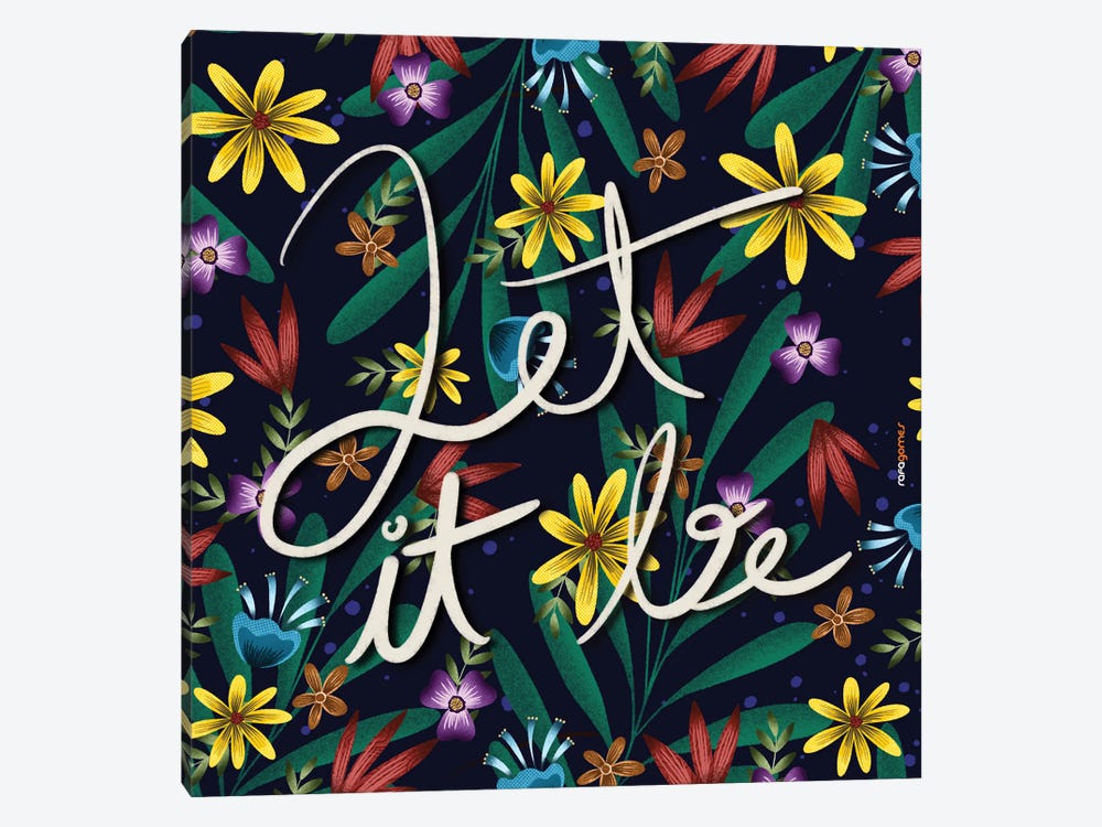 Let It Be Floral by Rafael Gomes 1-piece Canvas Wall Art