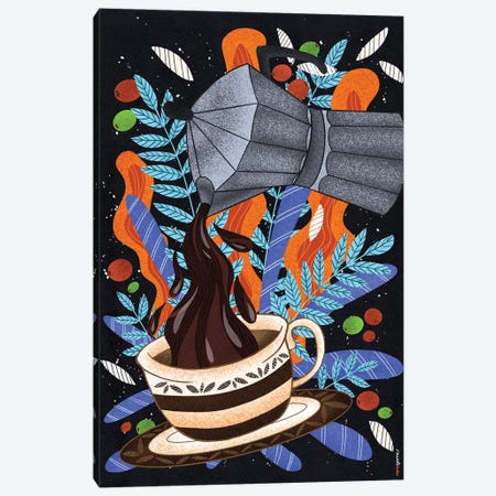 Coffee First Canvas Print #RAF161} by Rafael Gomes Canvas Art