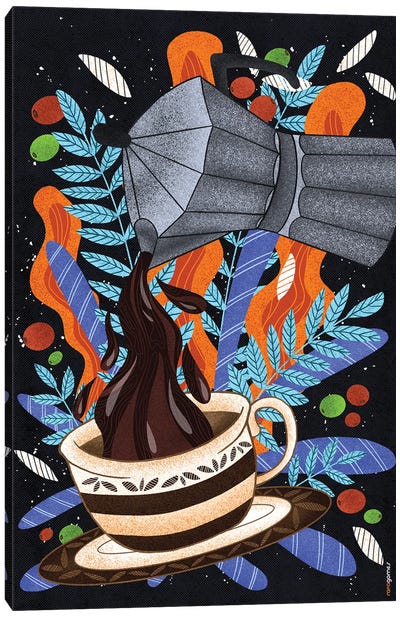 Coffee First Canvas Art Print - Rafael Gomes