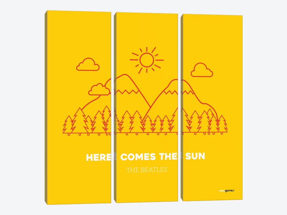 Here Comes The Sun by Rafael Gomes 3-piece Canvas Wall Art