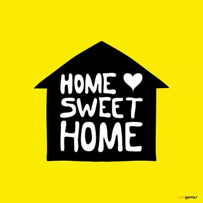 Home Sweet Home by Rafael Gomes framed canvas print