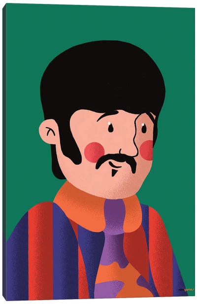 Ringo Starr Portrait Canvas Art Print - Ringo Starr