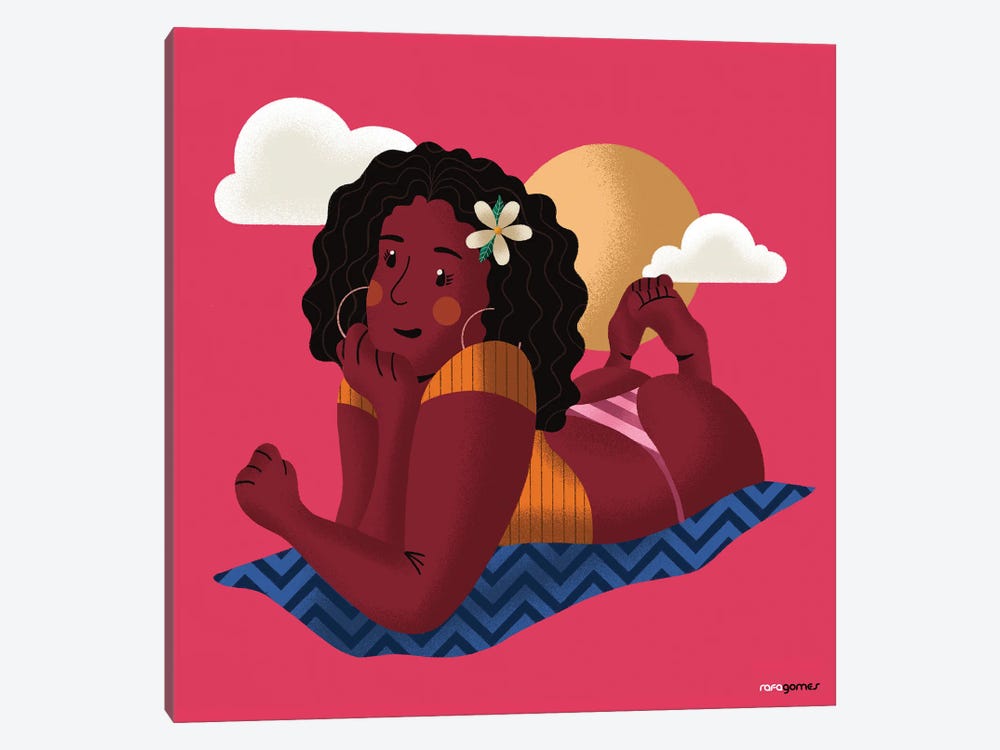 Woman On The Beach II by Rafael Gomes 1-piece Canvas Artwork