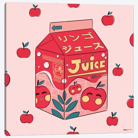 Apple Juice Box Canvas Print #RAF182} by Rafael Gomes Canvas Artwork