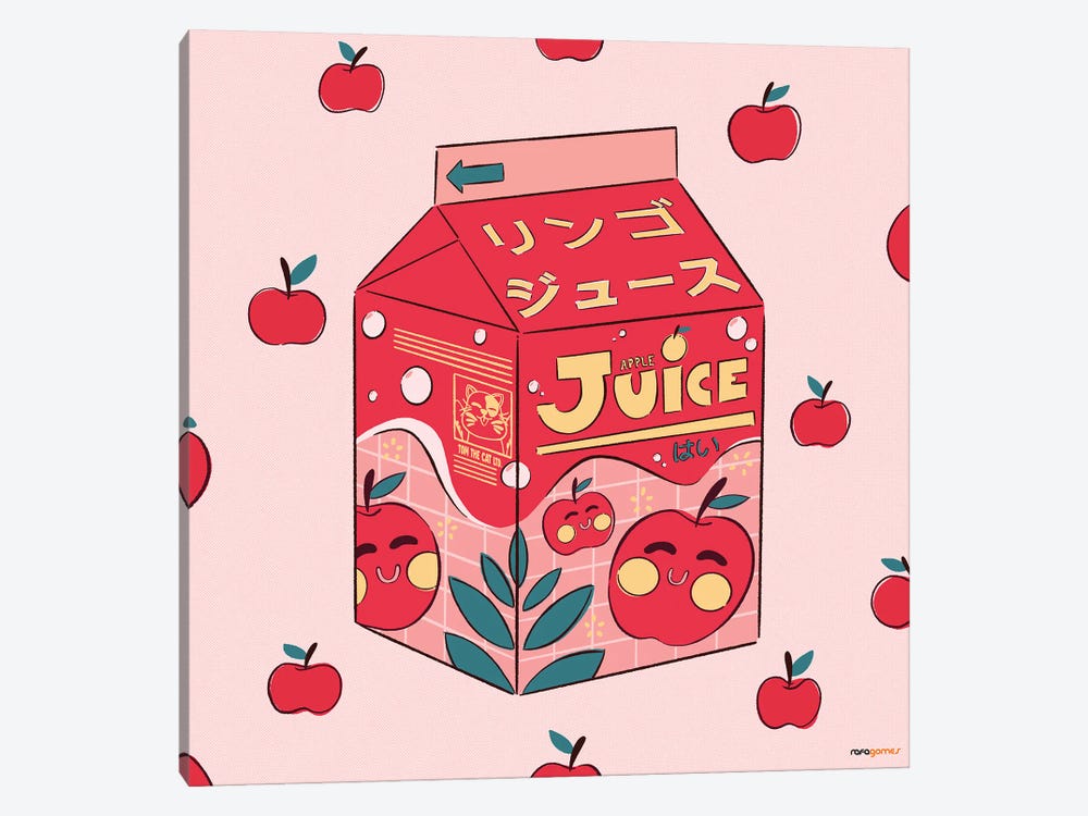 Apple Juice Box by Rafael Gomes 1-piece Canvas Artwork