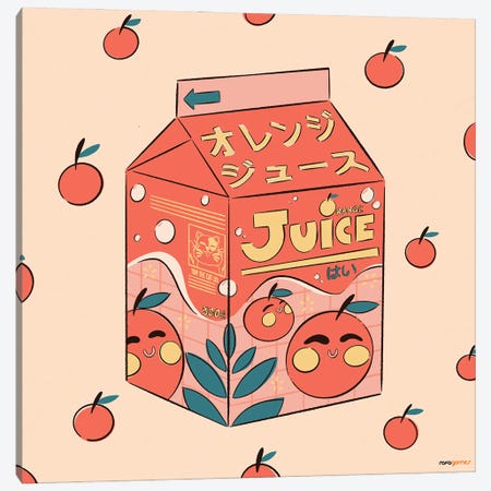 Orange Juice Box Canvas Print #RAF185} by Rafael Gomes Canvas Art Print