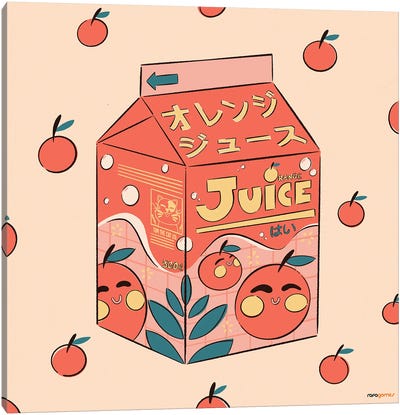 Orange Juice Box Canvas Art Print - Rafael Gomes