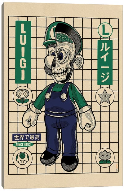 Luigi Mio Canvas Art Print - Super Mario Bros