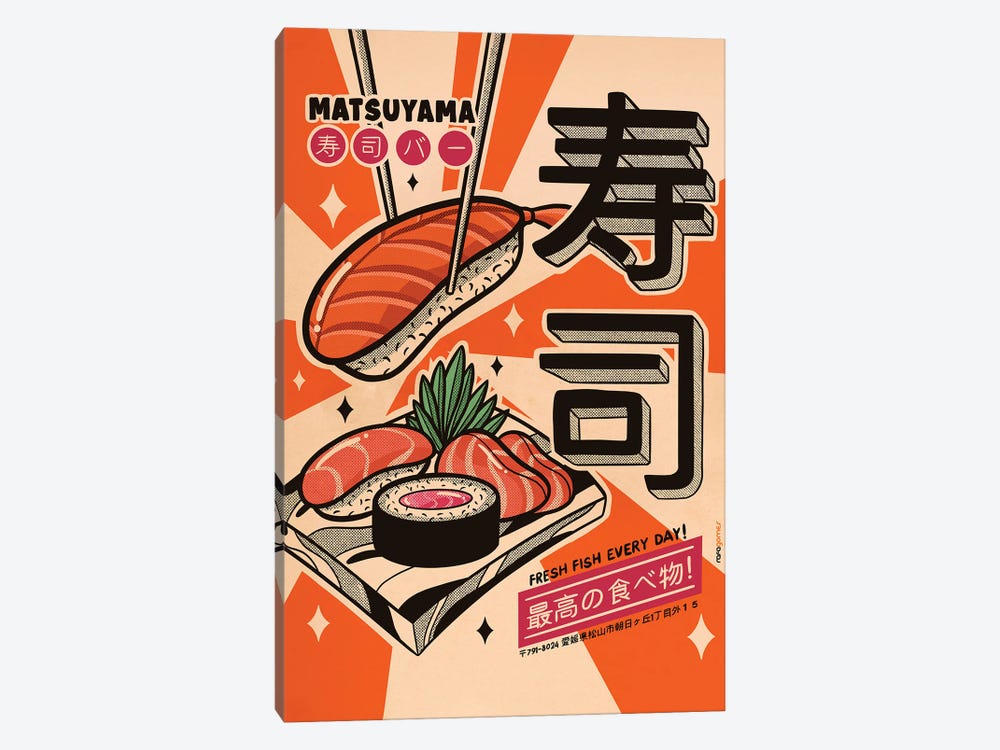 Sushi Every Day by Rafael Gomes 1-piece Canvas Artwork
