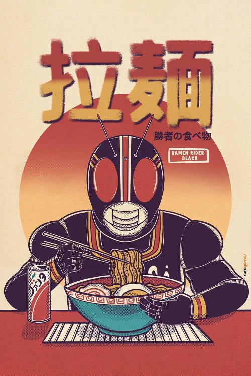 Kamen Rider Black Eating Ramen