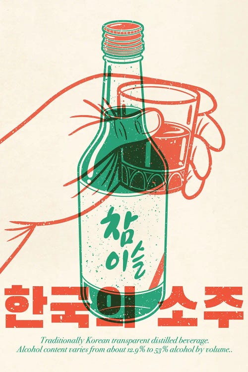 Korean Soju by Rafael Gomes wall art