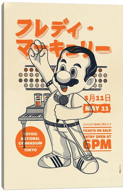 Mario Mercury Canvas Art Print - Limited Edition Video Game Art