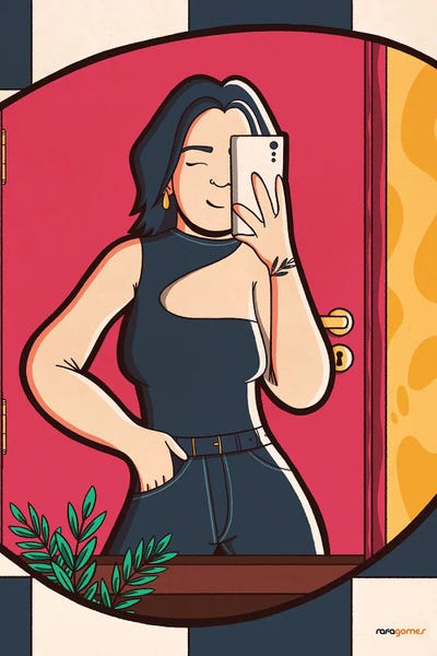 Instagirl VI by Rafael Gomes framed canvas print