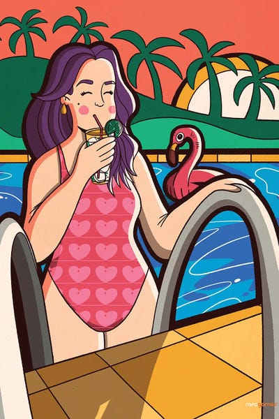 Flamingos: Instagirl I by Rafael Gomes