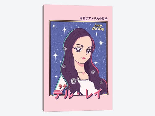 Lana Del Rey Anime Canvas Print by Rafael Gomes | iCanvas