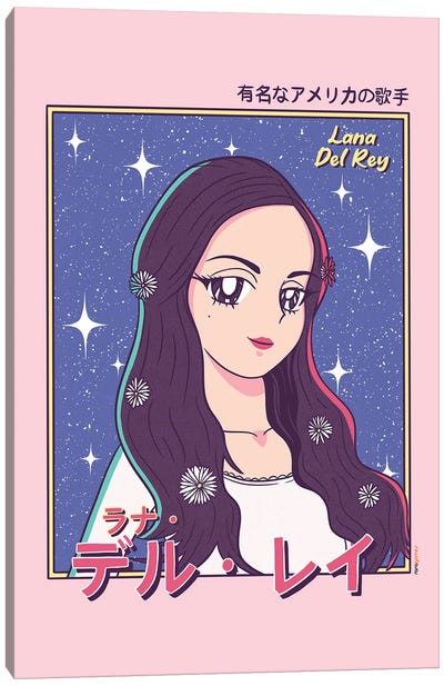 Lana Del Rey Anime Canvas Art Print - Rafael Gomes