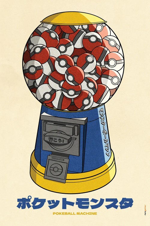 Pokeball Machine by Rafael Gomes wall art