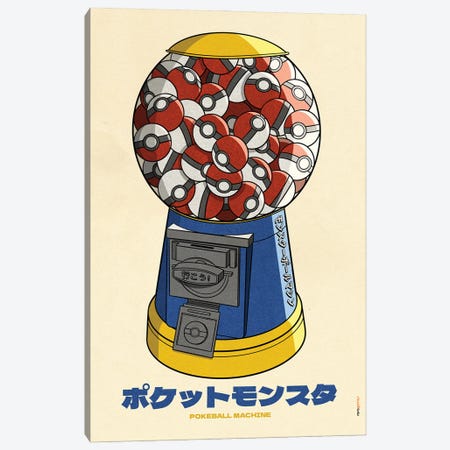 Pokeball Machine Canvas Print #RAF225} by Rafael Gomes Canvas Artwork