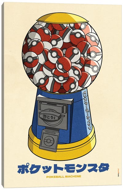 Pokeball Machine Canvas Art Print - Pokémon