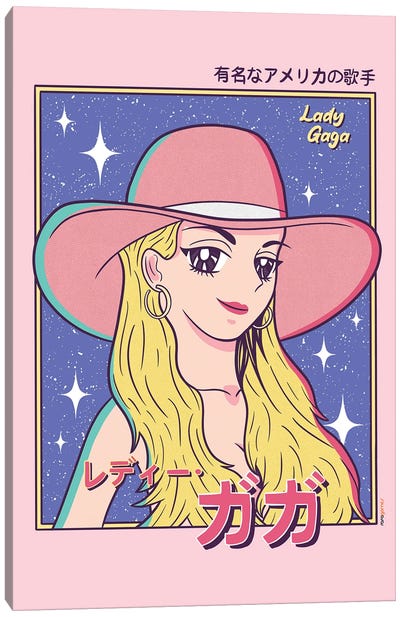 Lady Gaga Anime Canvas Art Print - Rafael Gomes