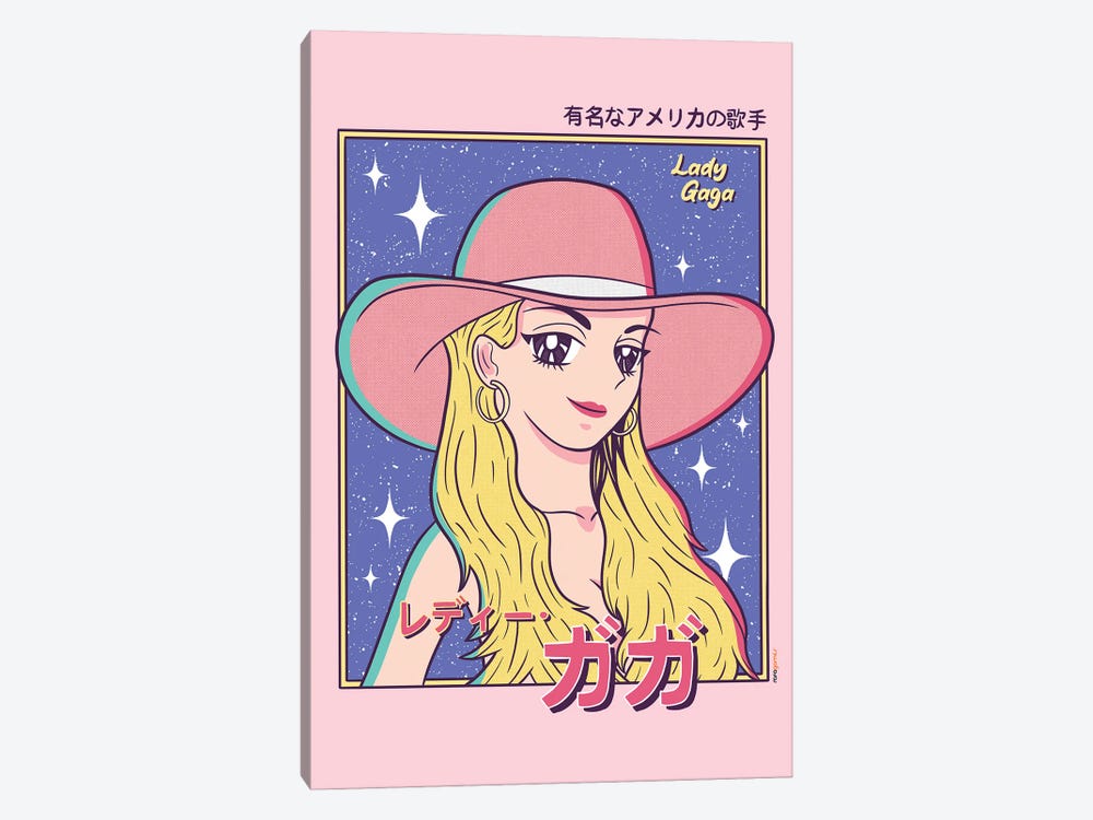 Lady Gaga Anime by Rafael Gomes 1-piece Canvas Artwork