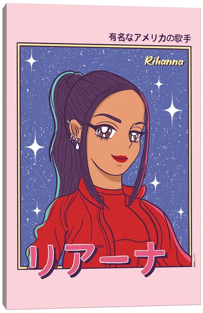 Rihanna Anime Canvas Art Print - Rafael Gomes