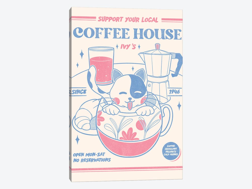 Support Your Local Coffee House by Rafael Gomes 1-piece Canvas Artwork
