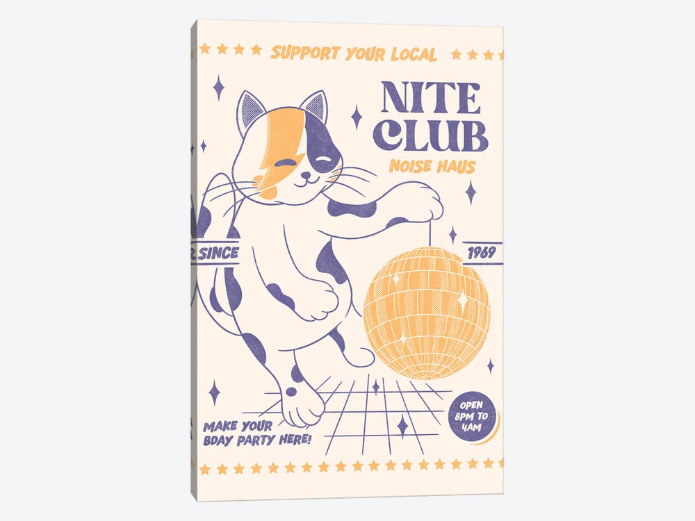 Support Your Local Nite Club by Rafael Gomes 1-piece Canvas Art Print