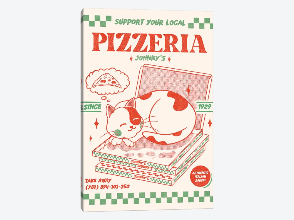 Support Your Local Pizzeria by Rafael Gomes 1-piece Canvas Artwork
