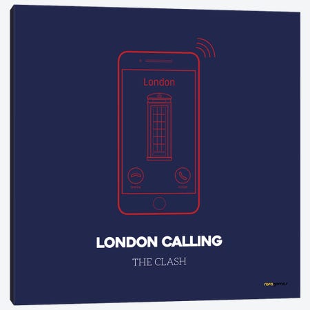 London Calling Canvas Print #RAF24} by Rafael Gomes Art Print