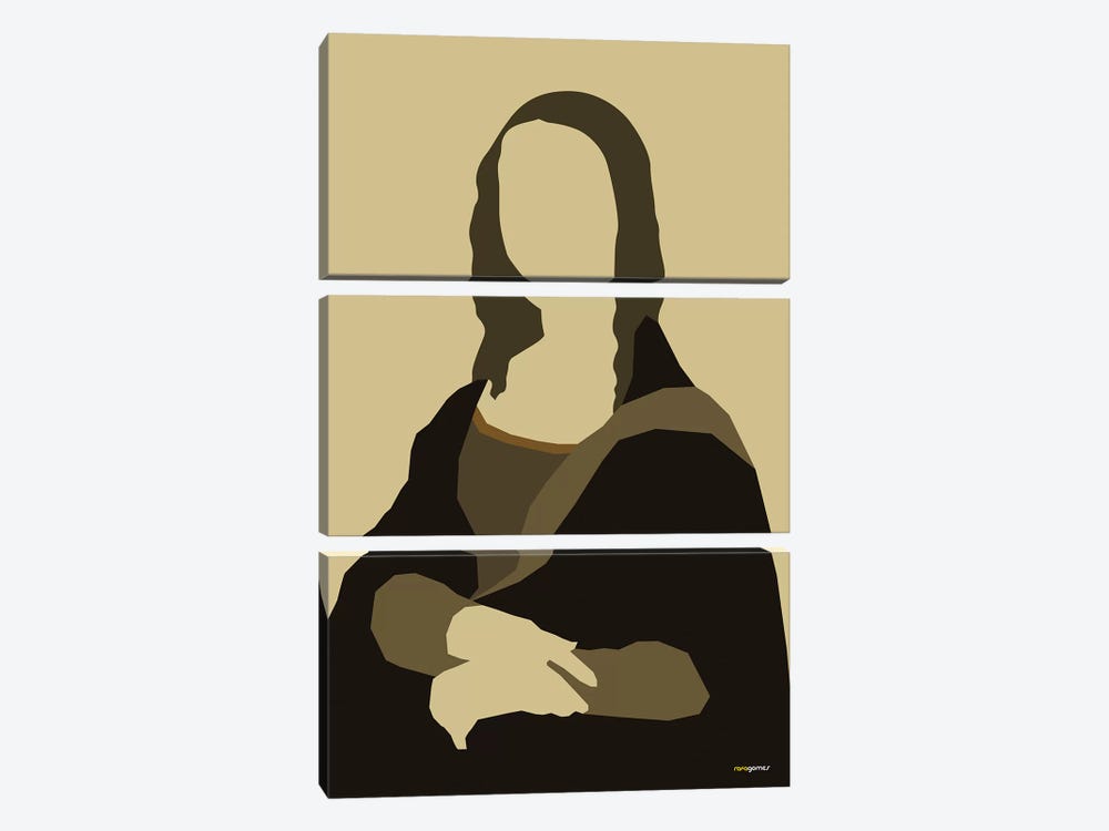 Mona Lisa by Rafael Gomes 3-piece Canvas Print