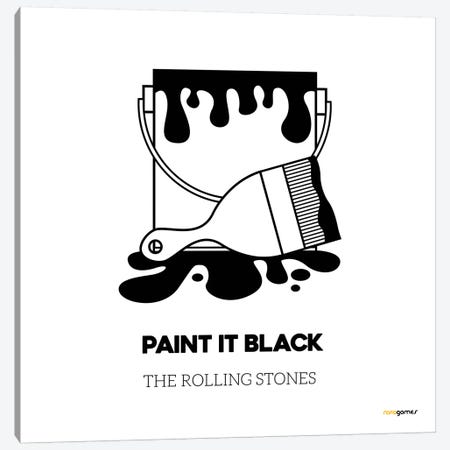 Paint It Black Canvas Print #RAF32} by Rafael Gomes Art Print