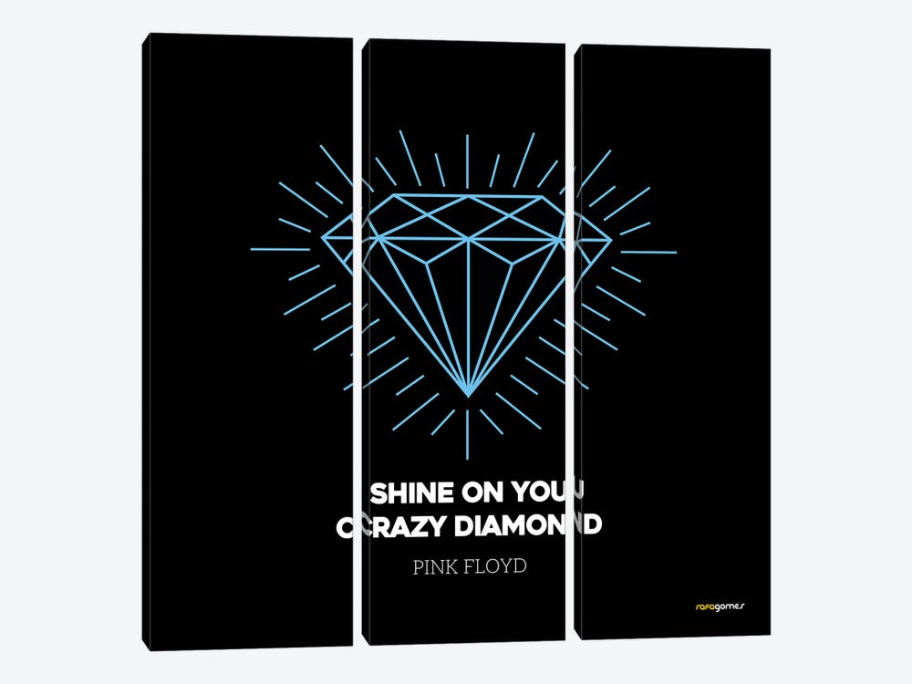 Shine On You Crazy Diamond by Rafael Gomes 3-piece Canvas Print