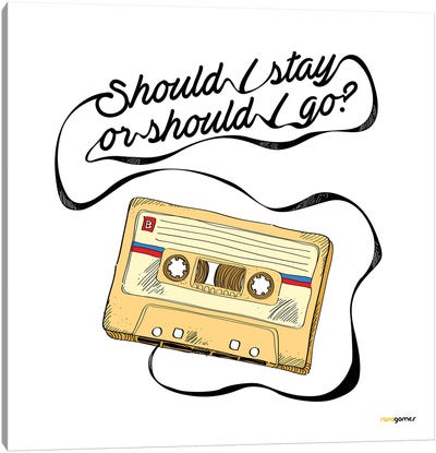 Should I Stay Or Should I Go Canvas Art Print - The 80's