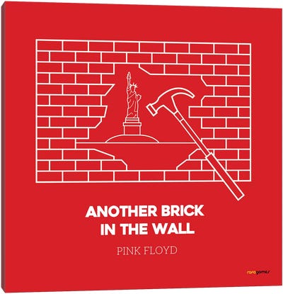 Another Brick In The Wall Canvas Art Print - Rafael Gomes