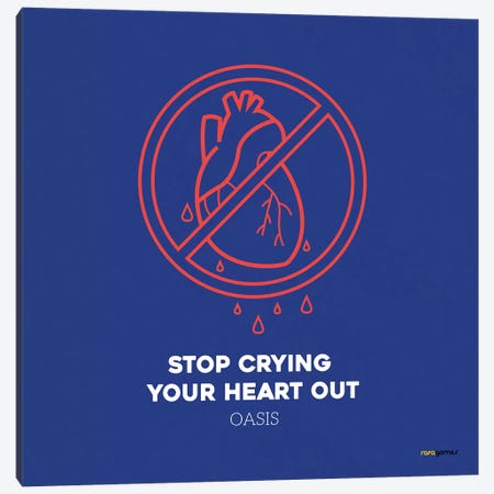 Stop Crying Your Heart Out Canvas Print #RAF40} by Rafael Gomes Canvas Artwork