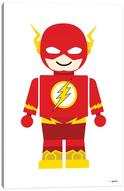 Toy Flash Canvas Art Print - Justice League