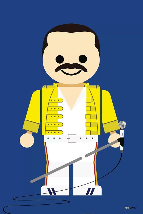 Toy Freddie Mercury by Rafael Gomes wall art