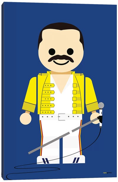 Toy Freddie Mercury Canvas Art Print - Rafael Gomes
