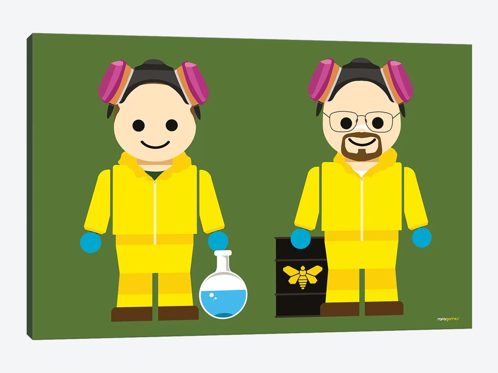 Toy Jesse Pinkman And Walter White by Rafael Gomes 1-piece Canvas Art