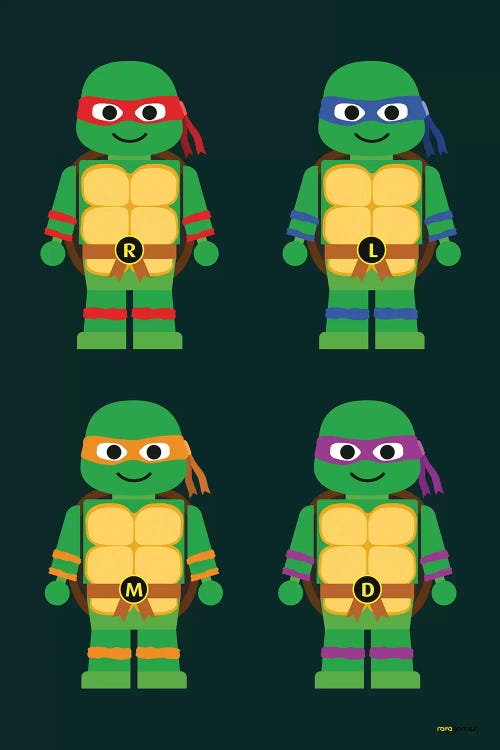 Toy Teenage Mutant Ninja Turtles by Rafael Gomes wall art