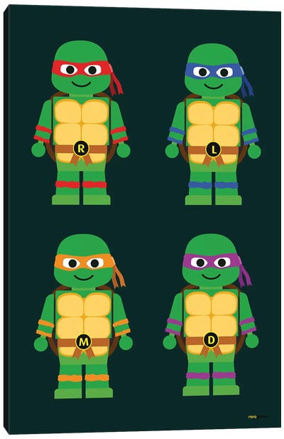 Toy Teenage Mutant Ninja Turtles Canvas Art Print - Rafael Gomes