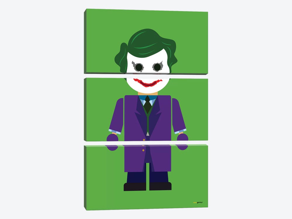 Toy The Joker by Rafael Gomes 3-piece Canvas Print