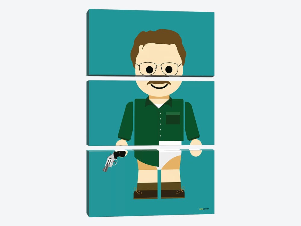 Toy Walter White by Rafael Gomes 3-piece Canvas Wall Art