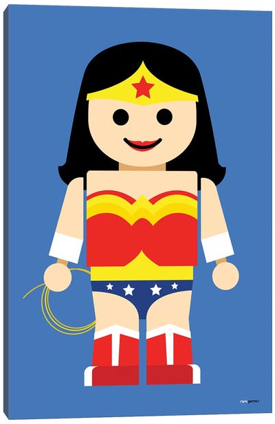Toy Wonder Woman Canvas Art Print - Kids Character Art
