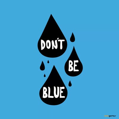 Don't Be Blue by Rafael Gomes framed canvas print