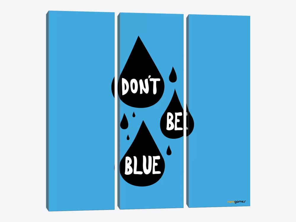 Don't Be Blue by Rafael Gomes 3-piece Canvas Art