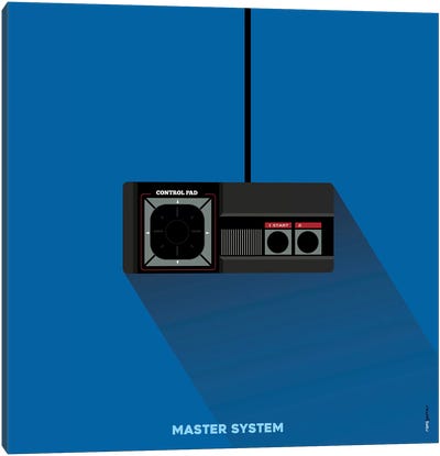 Joystick Master System Canvas Art Print - Game Room Art