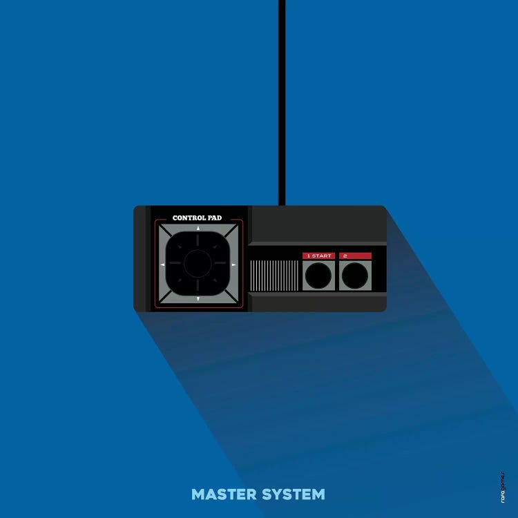 Joystick Master System by Rafael Gomes wall art